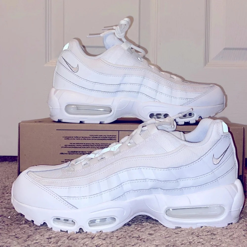 Nike | Shoes | Size 85 Nike Air Max 95 Triple White Ct26810 | Poshmark